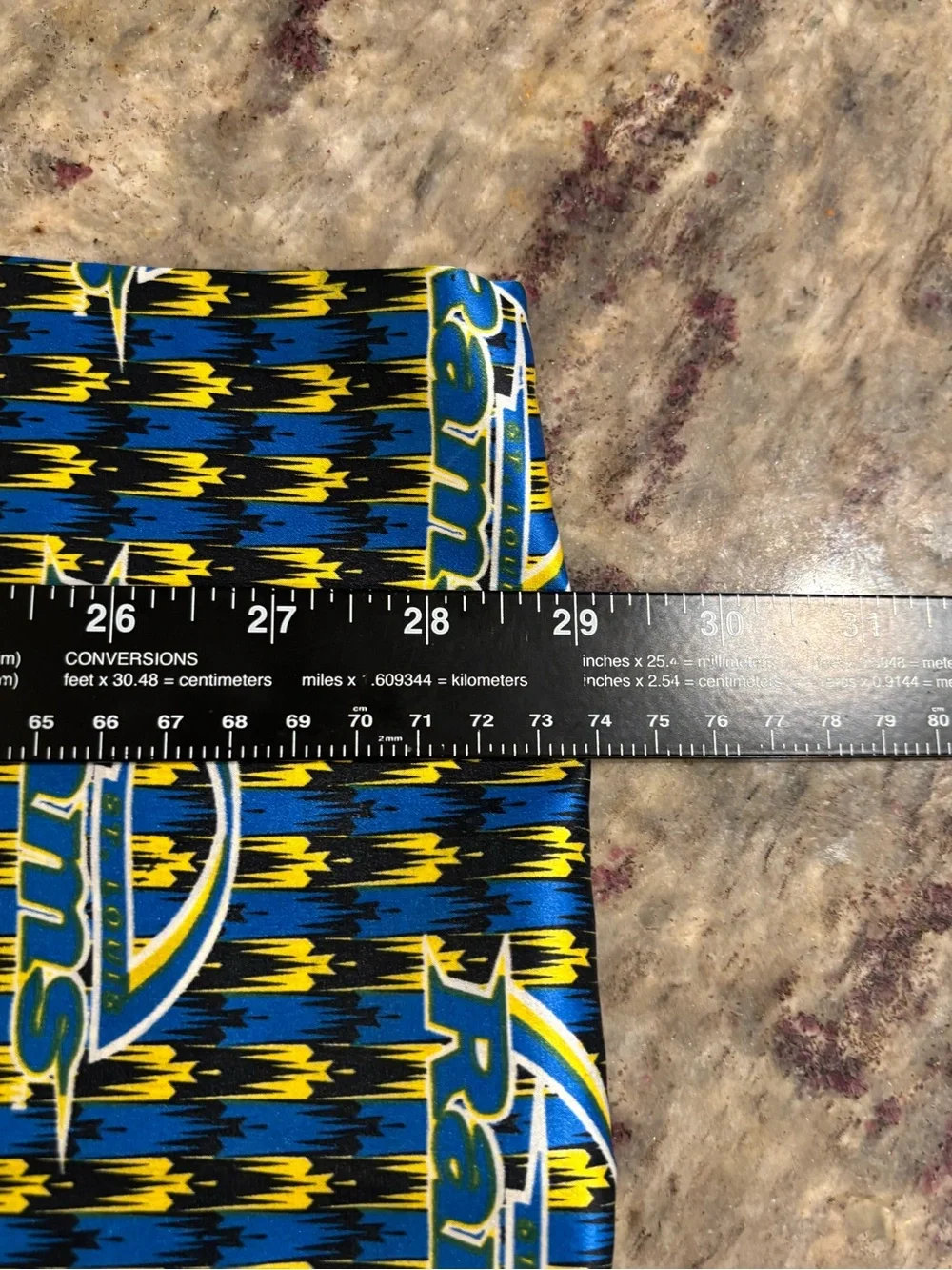 Los Angeles 100% Silk Rams Blue & Yellow Team Scarf